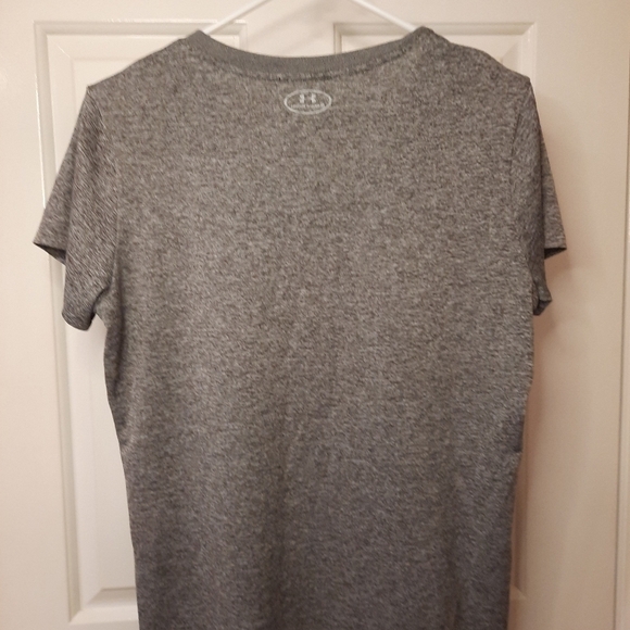 Under Armour Heatgear Heather Gray V-Neck Top Size Large Women's - Picture 5 of 7